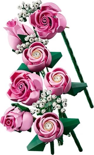 Roze rozenboeket LEGO-set afbeelding 3