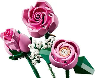 Roze rozenboeket LEGO-set afbeelding 4