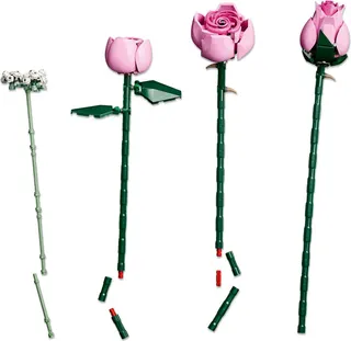 Roze rozenboeket LEGO-set afbeelding 5