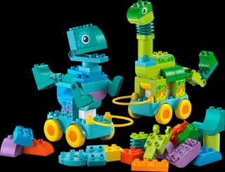3-in-1 dinosaurussen op wielen LEGO-set