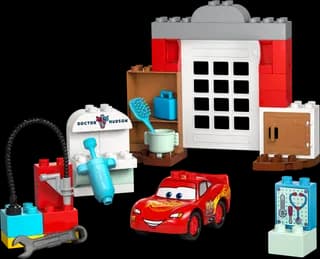 McQueens bezoek aan Docs garage LEGO-set