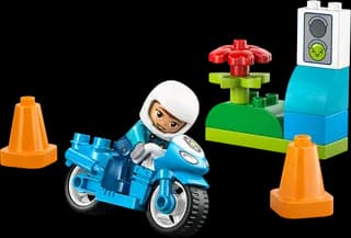 Blauwe politiemotor LEGO-set