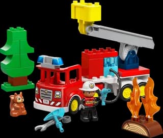 Brandweertruck met slang en brandweerman LEGO-set