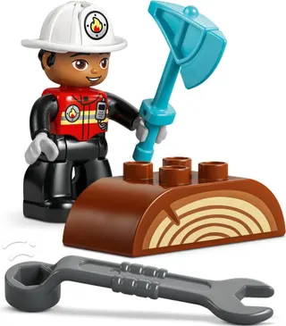 Brandweertruck met slang en brandweerman LEGO-set afbeelding 7