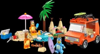 Bluey's autorit naar het strand LEGO-set