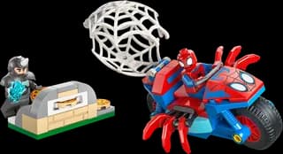 Spidey op zijn motor vs. Rhino LEGO-set