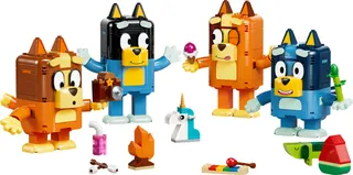 Bouwbare figuren van Bluey en haar familie LEGO-set