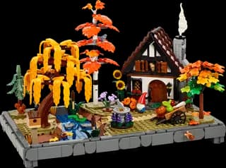 Herfsttuin met cottage LEGO-set