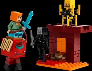 De lavastrijd in de Nether LEGO-set