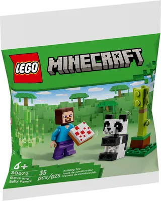 Steve and Baby Panda LEGO-set afbeelding 3