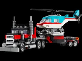 Truck met helikopter LEGO-set