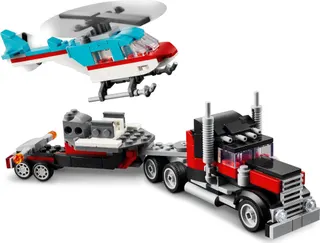 Truck met helikopter LEGO-set afbeelding 2