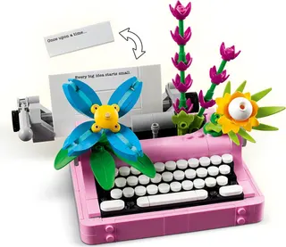 Typemachine met bloemen LEGO-set afbeelding 4
