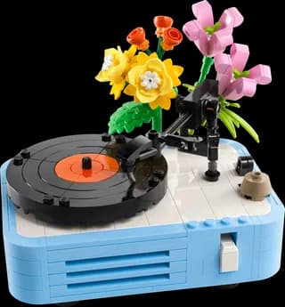 Platenspeler met bloemen LEGO-set