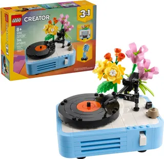 Platenspeler met bloemen LEGO-set afbeelding 10