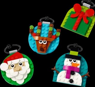 Schattige kerstversieringen LEGO-set