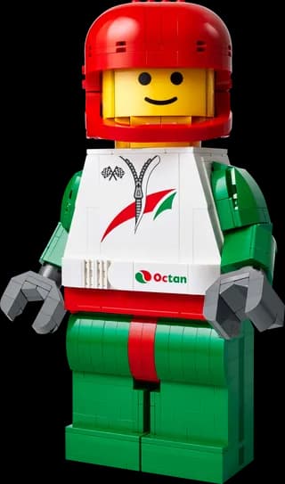Grote minifiguur van een coureur LEGO-set