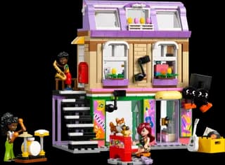 Muziekwinkel en appartement LEGO-set