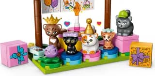 Kattenverjaardagsfeestje en boomhut LEGO-set afbeelding 3