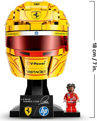 Scuderia Ferrari HP helm van Lewis Hamilton LEGO-set afbeelding 7