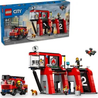 Brandweerkazerne en brandweerauto LEGO-set afbeelding 5