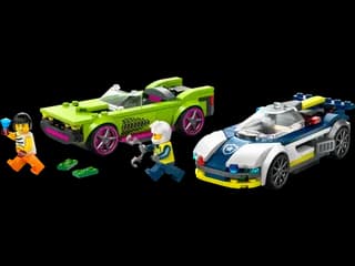 Politiewagen en snelle autoachtervolging LEGO-set