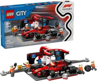 F1 pitstop en pitcrew met Ferrari auto LEGO-set afbeelding 7