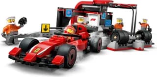 F1 pitstop en pitcrew met Ferrari auto LEGO-set afbeelding 3
