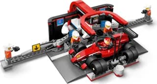 F1 pitstop en pitcrew met Ferrari auto LEGO-set afbeelding 4