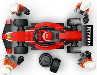 F1 pitstop en pitcrew met Ferrari auto LEGO-set afbeelding 5