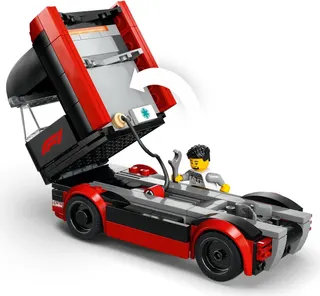 F1 truck met RB20 en AMR24 F1 auto's LEGO-set afbeelding 5