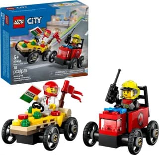 Pizza vs. Fire Truck Race Car Pack LEGO-set afbeelding 7