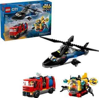 Helikopter, brandweerauto en onderzeeër remix LEGO-set afbeelding 11