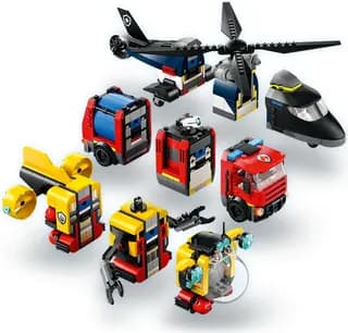 Helikopter, brandweerauto en onderzeeër remix LEGO-set afbeelding 3