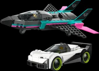Straalvliegtuig vs. sportauto LEGO-set