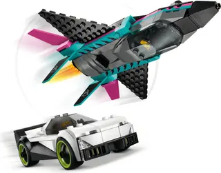 Straalvliegtuig vs. sportauto LEGO-set afbeelding 2