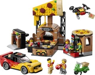 Pizzacentrale met voertuigen LEGO-set