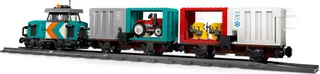 Containertrein met kraan en vrachtwagen LEGO-set afbeelding 3