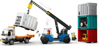 Containertrein met kraan en vrachtwagen LEGO-set afbeelding 6