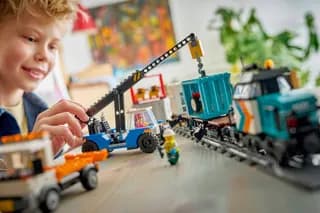 Containertrein met kraan en vrachtwagen LEGO-set afbeelding 10