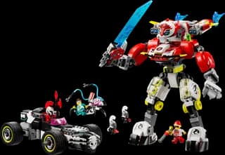 Cooper's Tiger Mech & Zero's Hot Rod Car LEGO-set