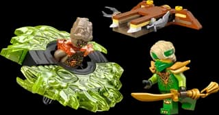 Lloyd vs. aardemonster in spinner LEGO-set