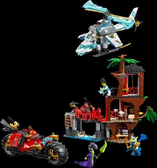 Ninjavoertuigen bij de boomhut LEGO-set