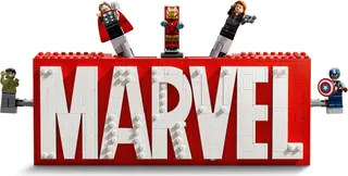 MARVEL logo en minifiguren LEGO-set afbeelding 3