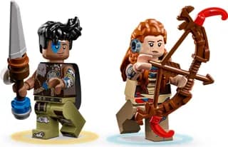 Aloy & Varl vs. Shell-Walker & Sawtooth LEGO-set afbeelding 2