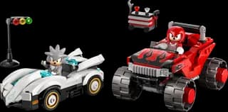 Silvers auto vs. Knuckles' monstertruck LEGO-set