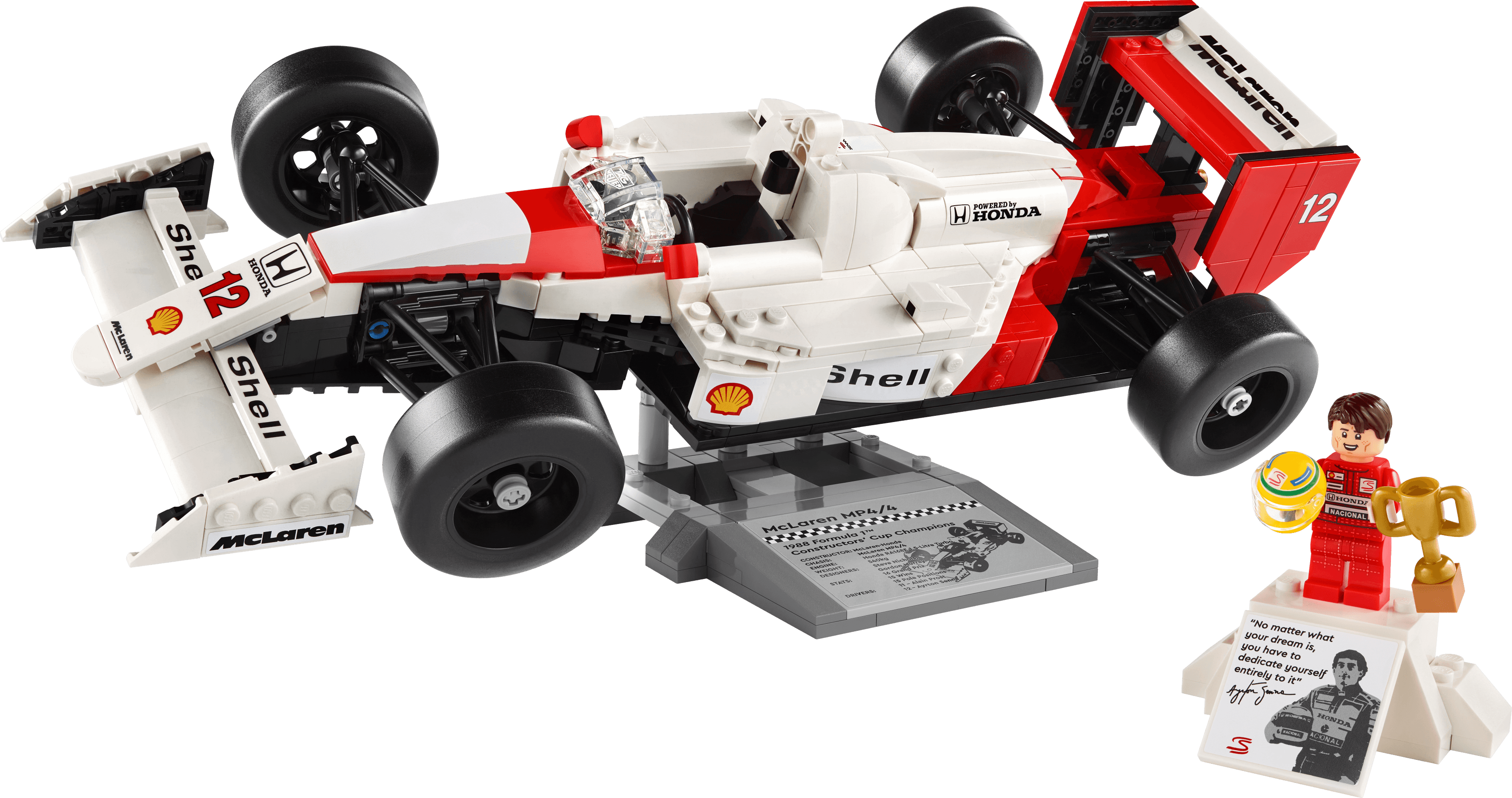 McLaren MP4/4 en Ayrton Senna LEGO-set
