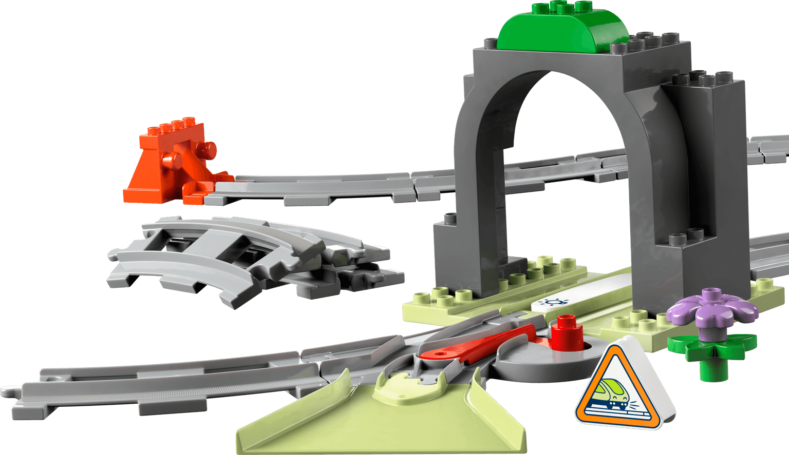 Treintunnel en rails uitbreidingsset LEGO-set