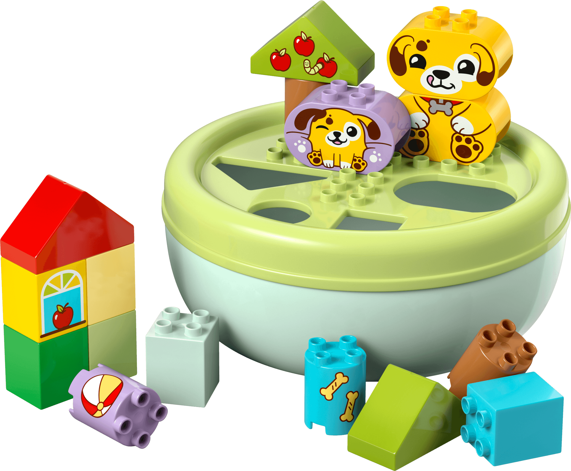 Vormenstoof: puppyhuis LEGO-set