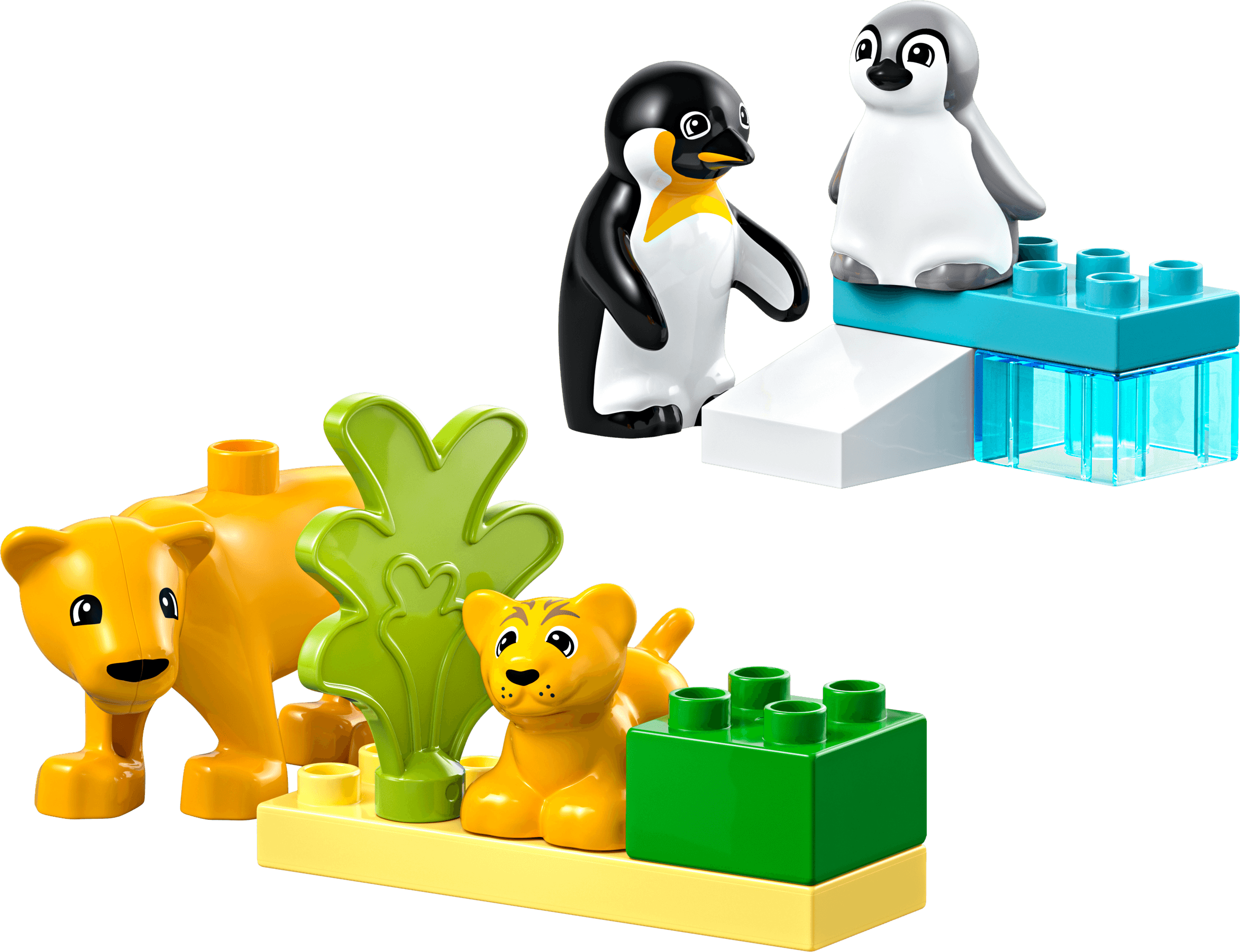 Families van wilde dieren: pinguïns en leeuwen LEGO-set